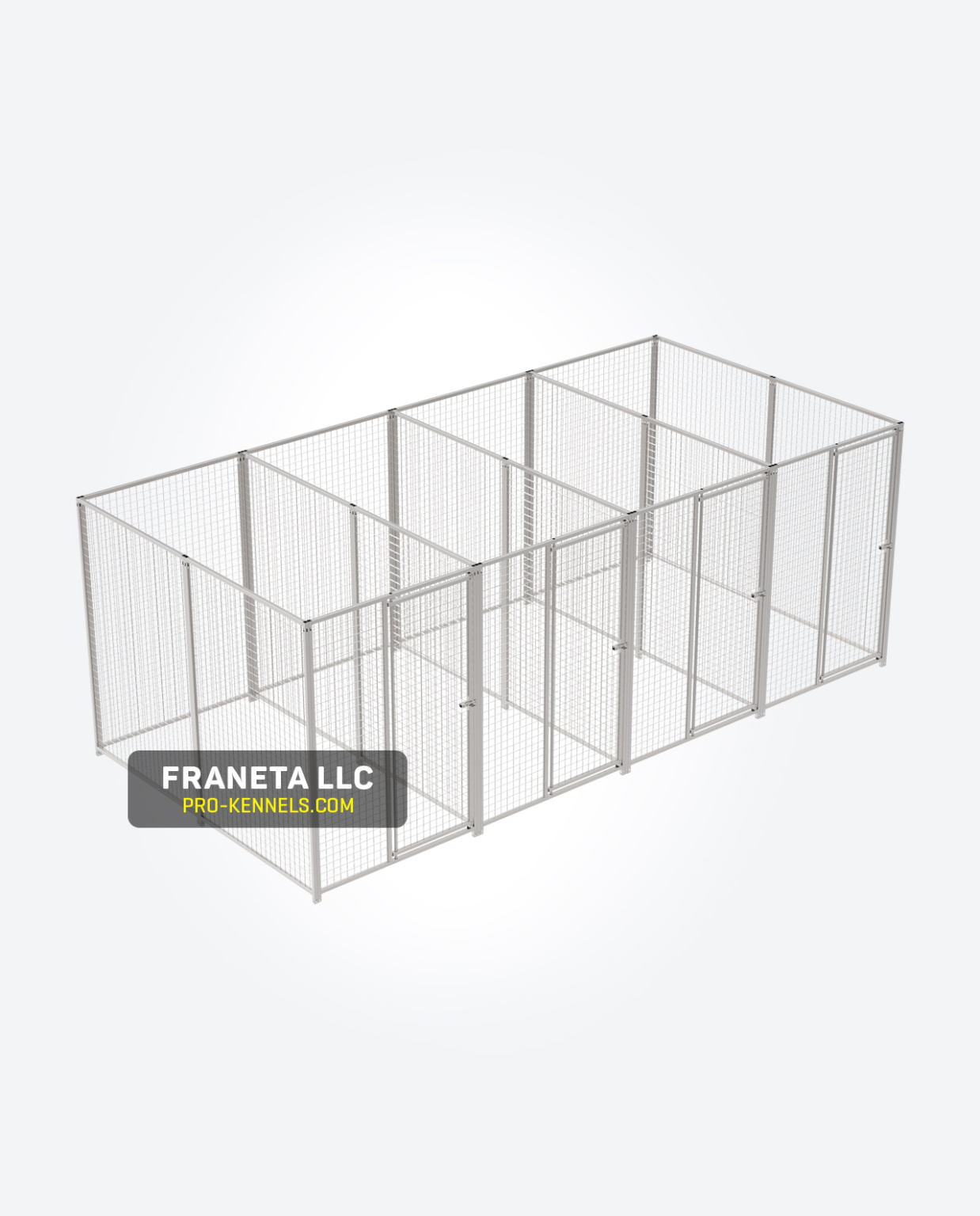 4Run 5x10ft Galvanized Wire Mesh Dog Kennel Pro Kennels