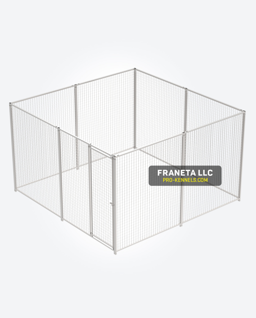 Single 10x10ft Galvanized Wire Mesh Dog Kennel Pro Kennels