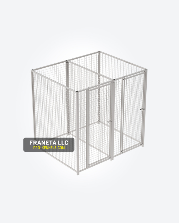 2Run 3x5ft Galvanized Wire Mesh Dog Kennel Pro Kennels
